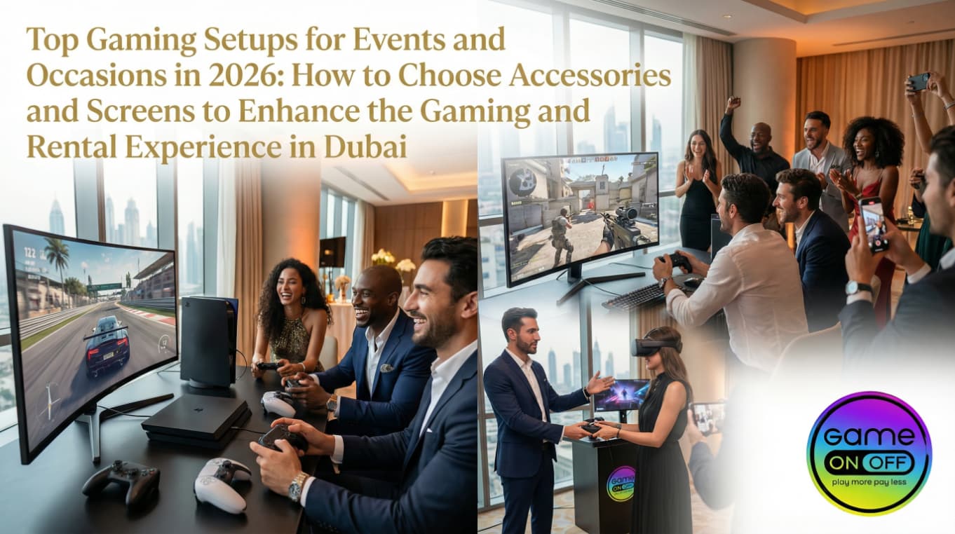 Premium Gaming Setups and Screens for Event Rentals in Dubai