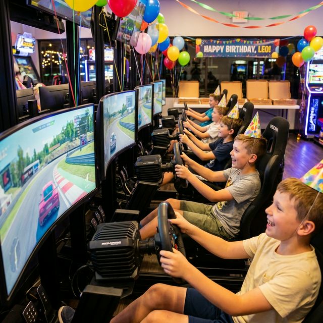 Racing Simulator Birthday Dubai - Professional force-feedback racing setups