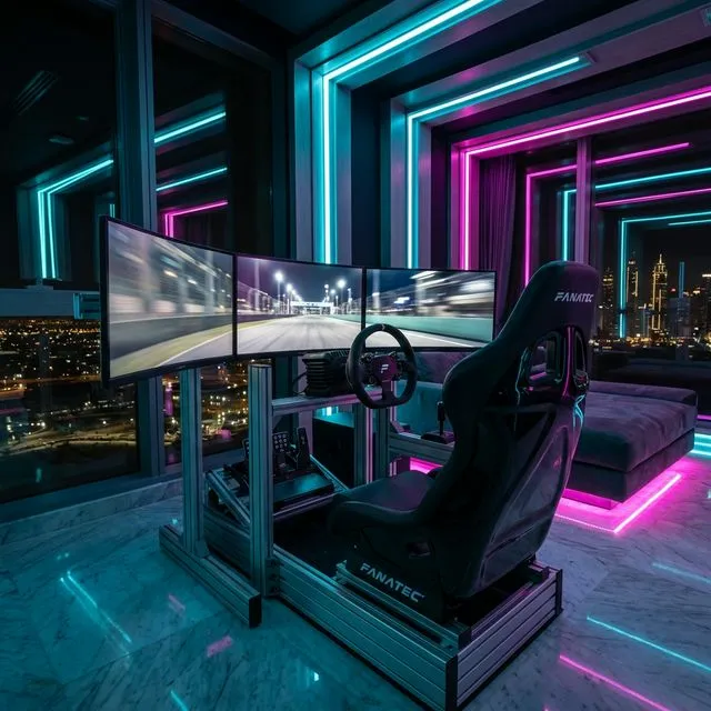 Professional Racing Simulators at Gameonoff Gaming Cafe Dubai - Immersive driving experience