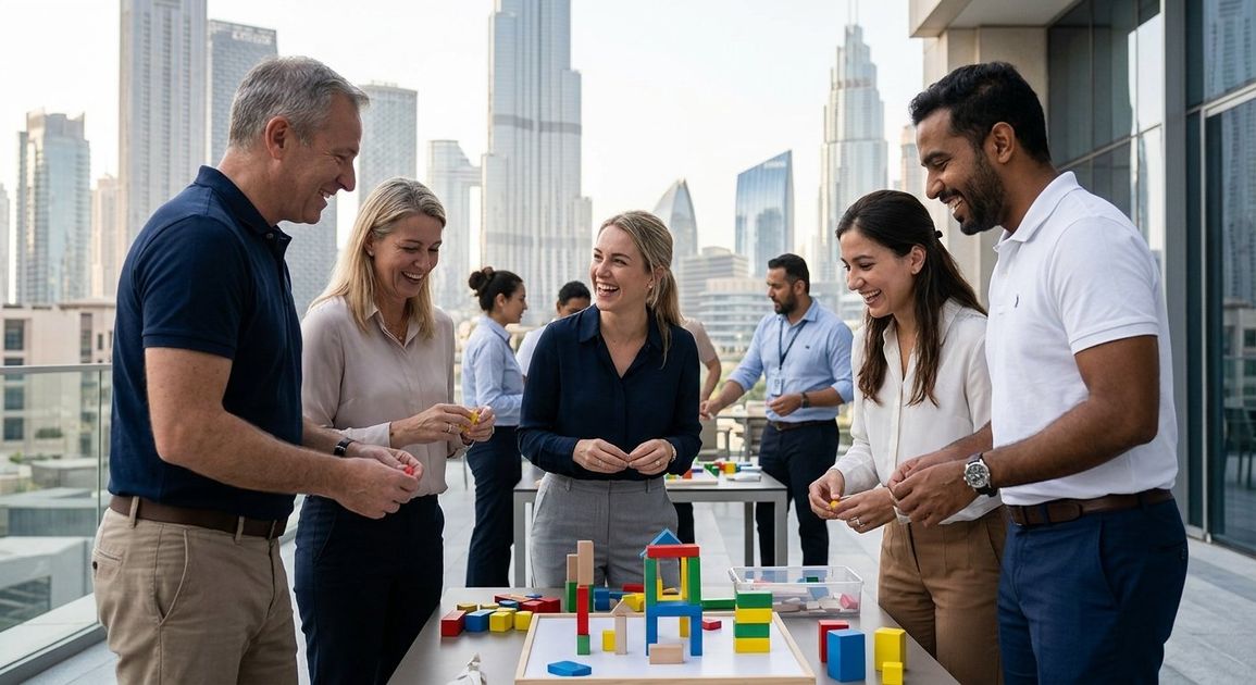 Corporate Team Outing Dubai 2026: Budget & Ideas 1 Discover top corporate team outing ideas in Dubai for 2026. Boost morale and productivity with budget-friendly event tips and offsite plans. A high quality, photorealistic photograph for a business profile: Corporate Team Outing Dubai 2026: Budget